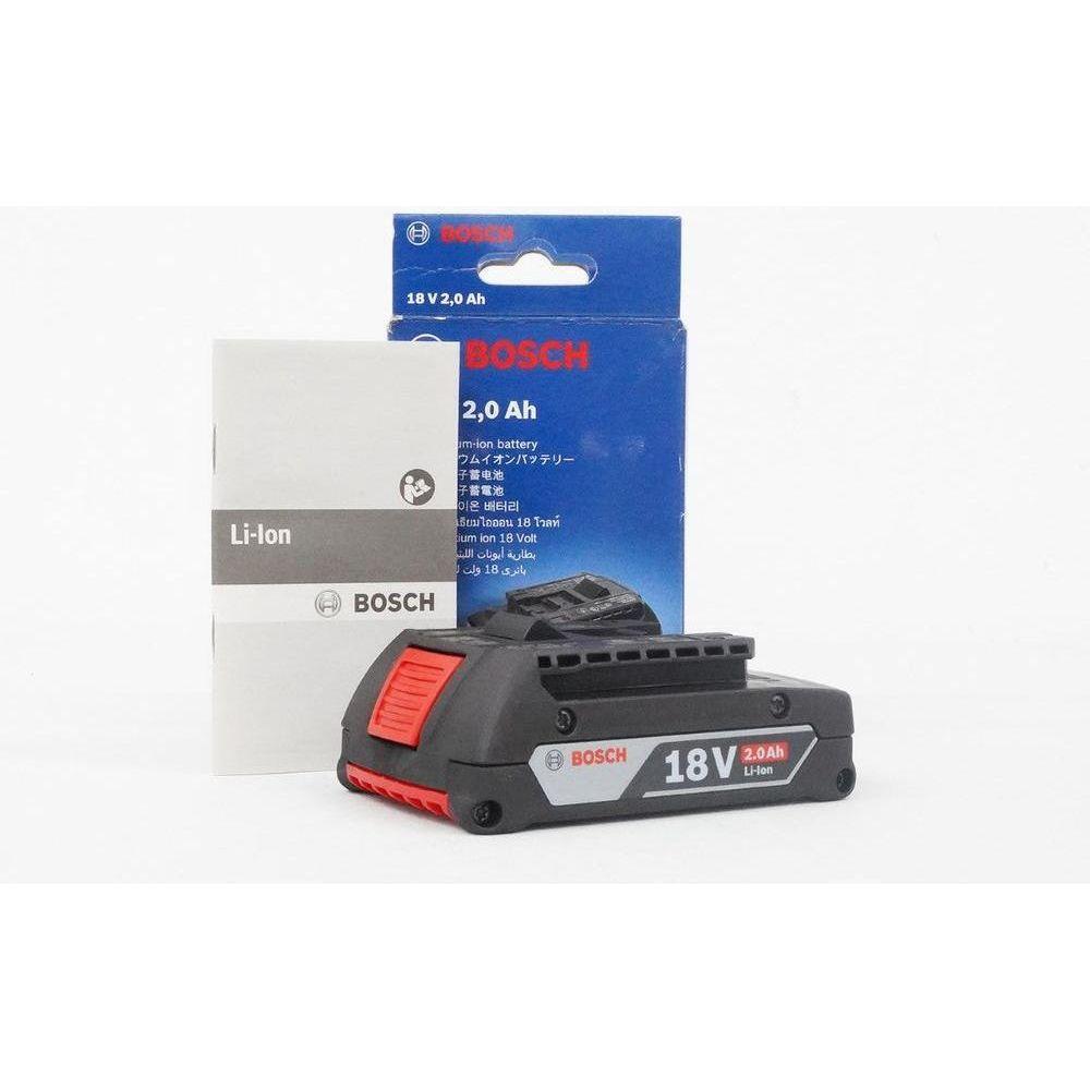 Bosch GBA 18V / 2.0Ah Battery M-B Lithium Ion Battery | Bosch by KHM Megatools Corp. Bosch GBA 18V / 2.0Ah Battery M-B Lithium Ion Battery | Bosch by KHM Megatools Corp.